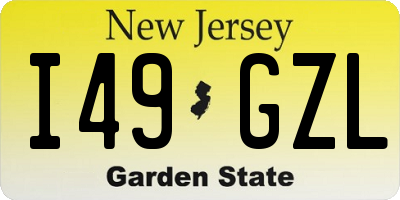 NJ license plate I49GZL