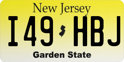 NJ license plate I49HBJ