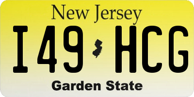 NJ license plate I49HCG