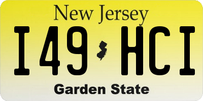 NJ license plate I49HCI