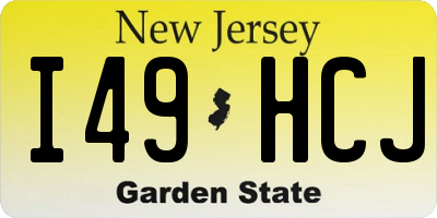NJ license plate I49HCJ