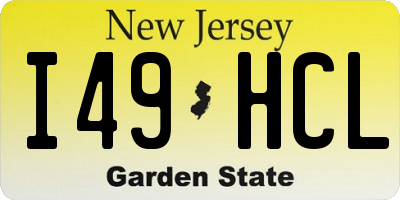 NJ license plate I49HCL