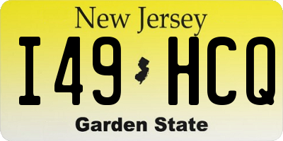 NJ license plate I49HCQ
