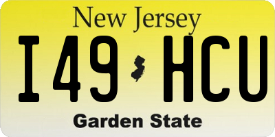 NJ license plate I49HCU