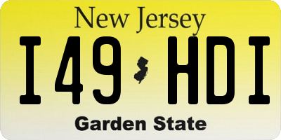 NJ license plate I49HDI