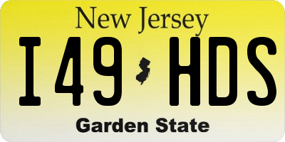 NJ license plate I49HDS