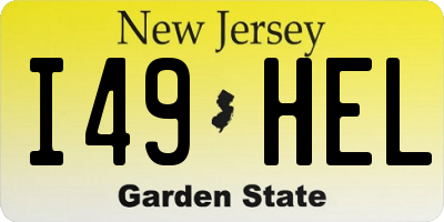 NJ license plate I49HEL