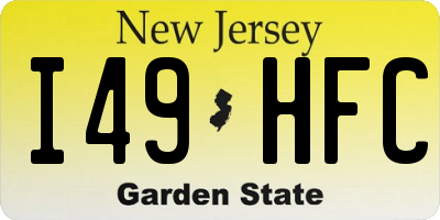 NJ license plate I49HFC