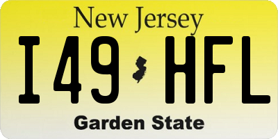 NJ license plate I49HFL