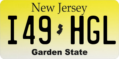 NJ license plate I49HGL