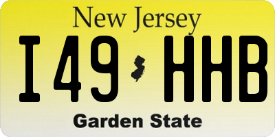 NJ license plate I49HHB
