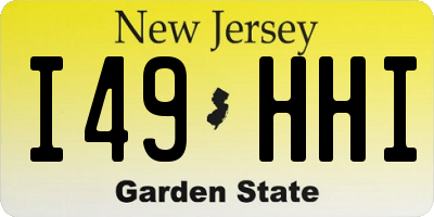 NJ license plate I49HHI