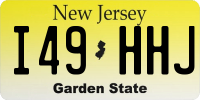 NJ license plate I49HHJ