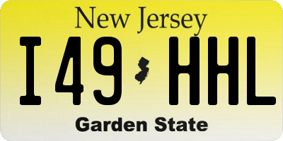 NJ license plate I49HHL