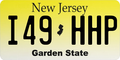 NJ license plate I49HHP