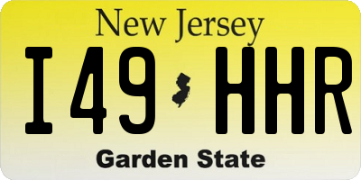 NJ license plate I49HHR