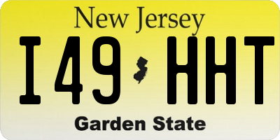 NJ license plate I49HHT