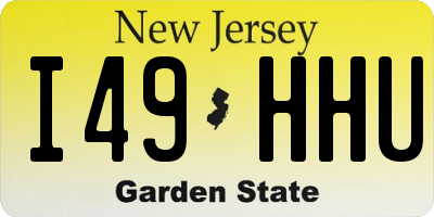 NJ license plate I49HHU