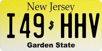NJ license plate I49HHV