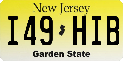 NJ license plate I49HIB