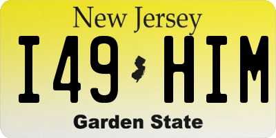 NJ license plate I49HIM