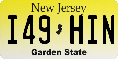 NJ license plate I49HIN
