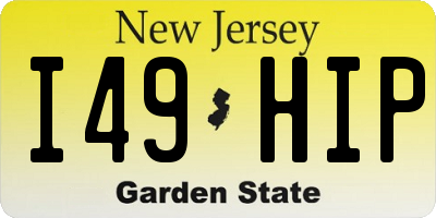 NJ license plate I49HIP