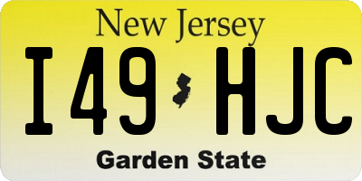 NJ license plate I49HJC