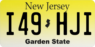 NJ license plate I49HJI