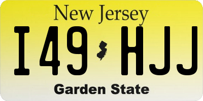 NJ license plate I49HJJ
