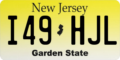NJ license plate I49HJL