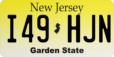 NJ license plate I49HJN