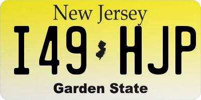 NJ license plate I49HJP