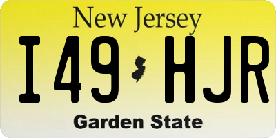 NJ license plate I49HJR