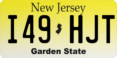NJ license plate I49HJT