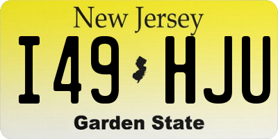 NJ license plate I49HJU