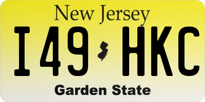 NJ license plate I49HKC