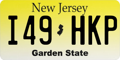NJ license plate I49HKP