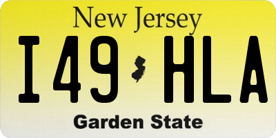 NJ license plate I49HLA