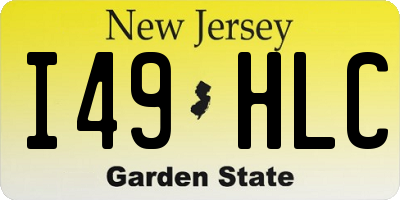 NJ license plate I49HLC