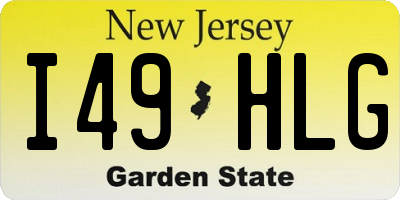 NJ license plate I49HLG