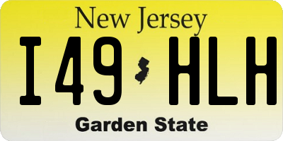 NJ license plate I49HLH