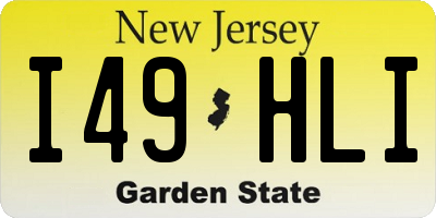 NJ license plate I49HLI