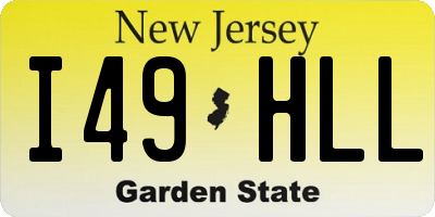 NJ license plate I49HLL