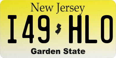 NJ license plate I49HLO