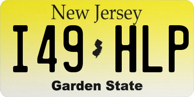 NJ license plate I49HLP