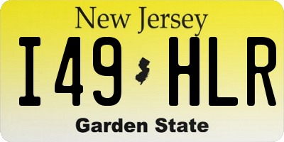 NJ license plate I49HLR