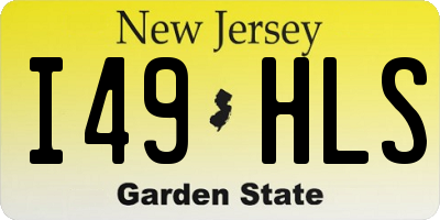 NJ license plate I49HLS