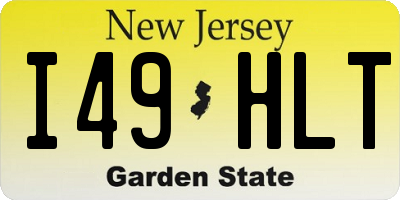 NJ license plate I49HLT