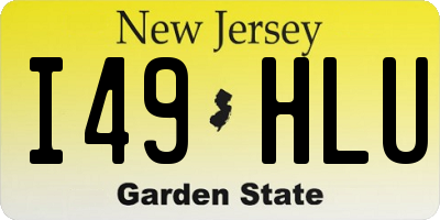 NJ license plate I49HLU